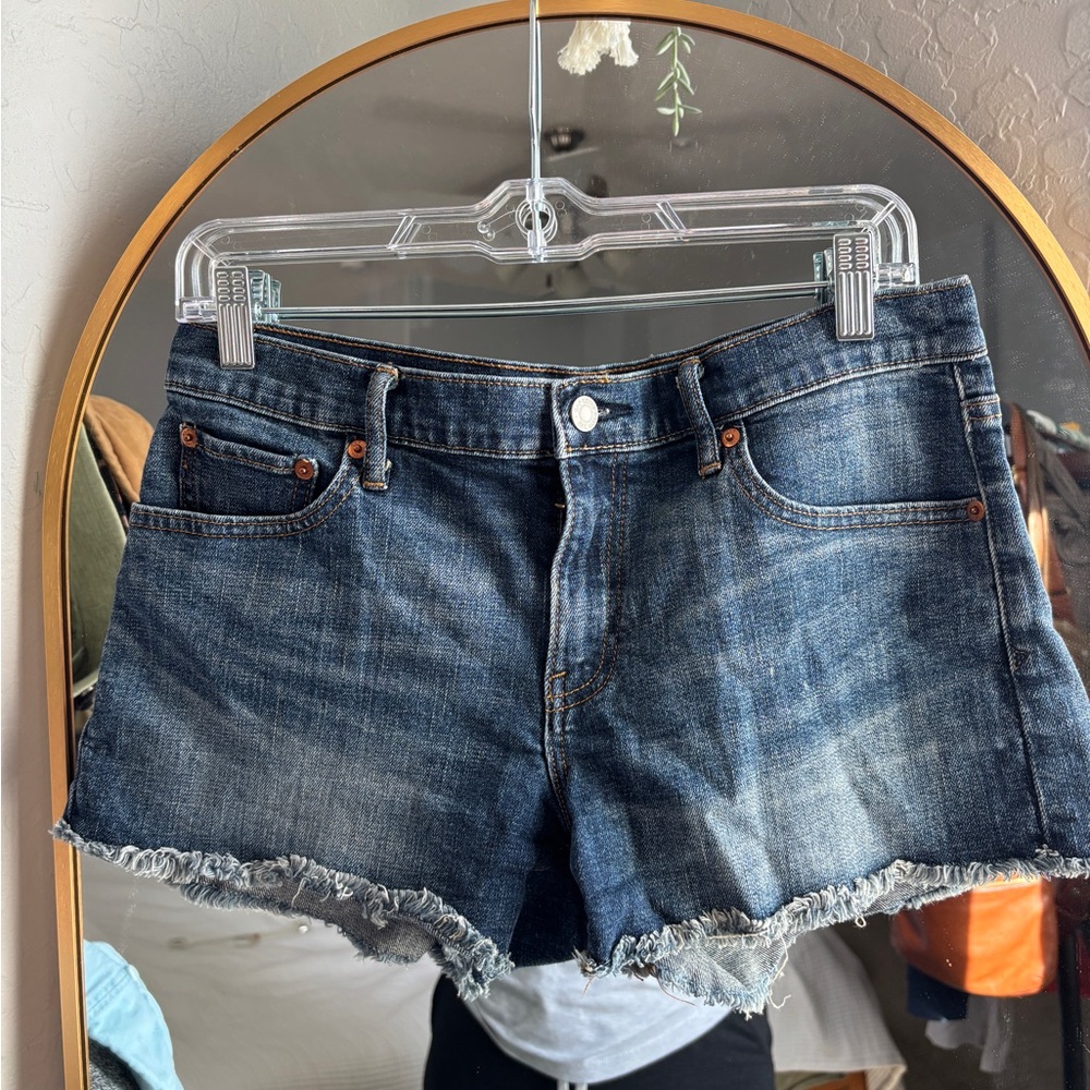 Distressed Denim Shorts